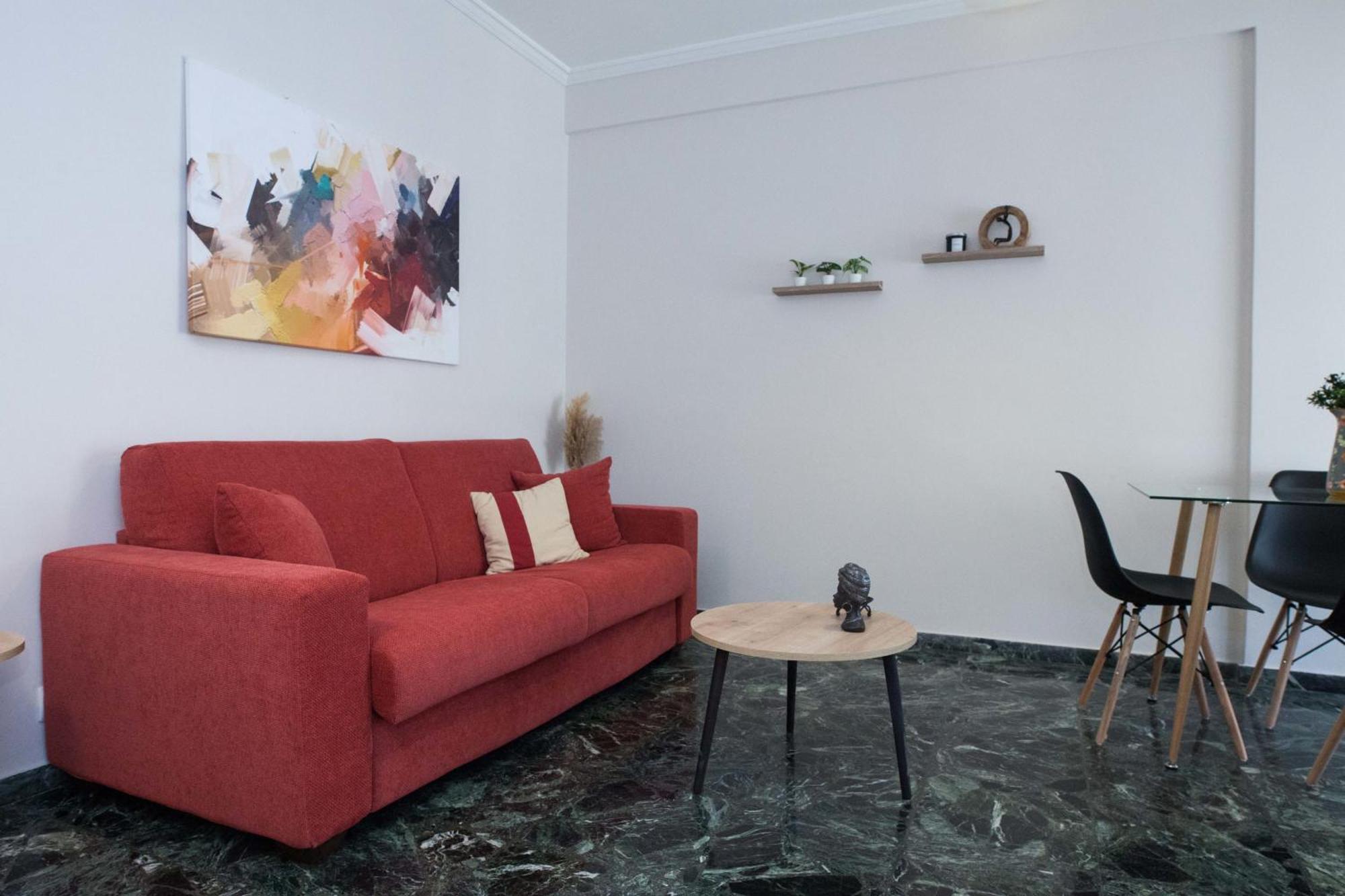 Modern 1 Bd Balcony Apt Near Metro In Kato Patisia Athén Kültér fotó
