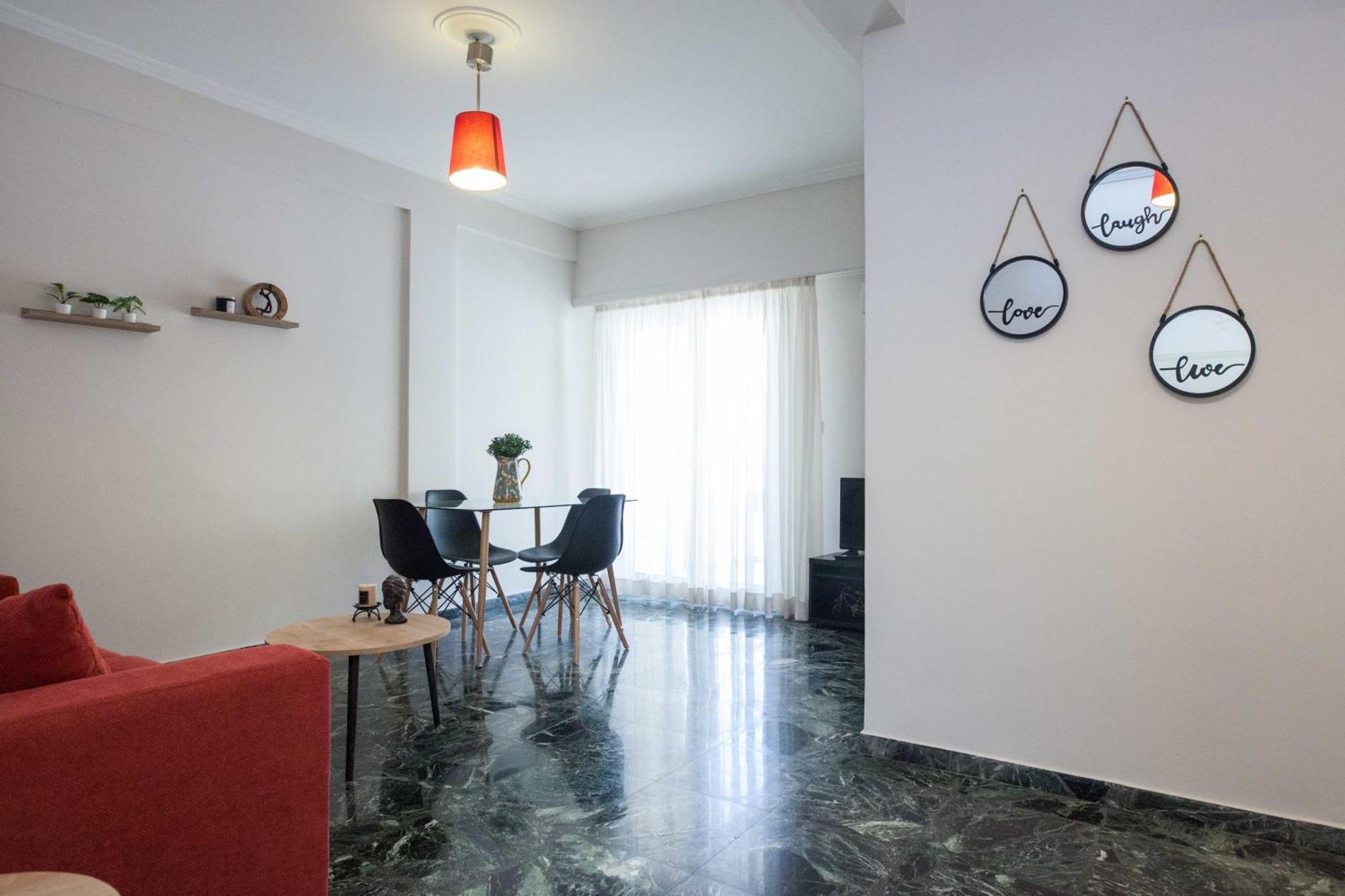 Modern 1 Bd Balcony Apt Near Metro In Kato Patisia Athén Kültér fotó