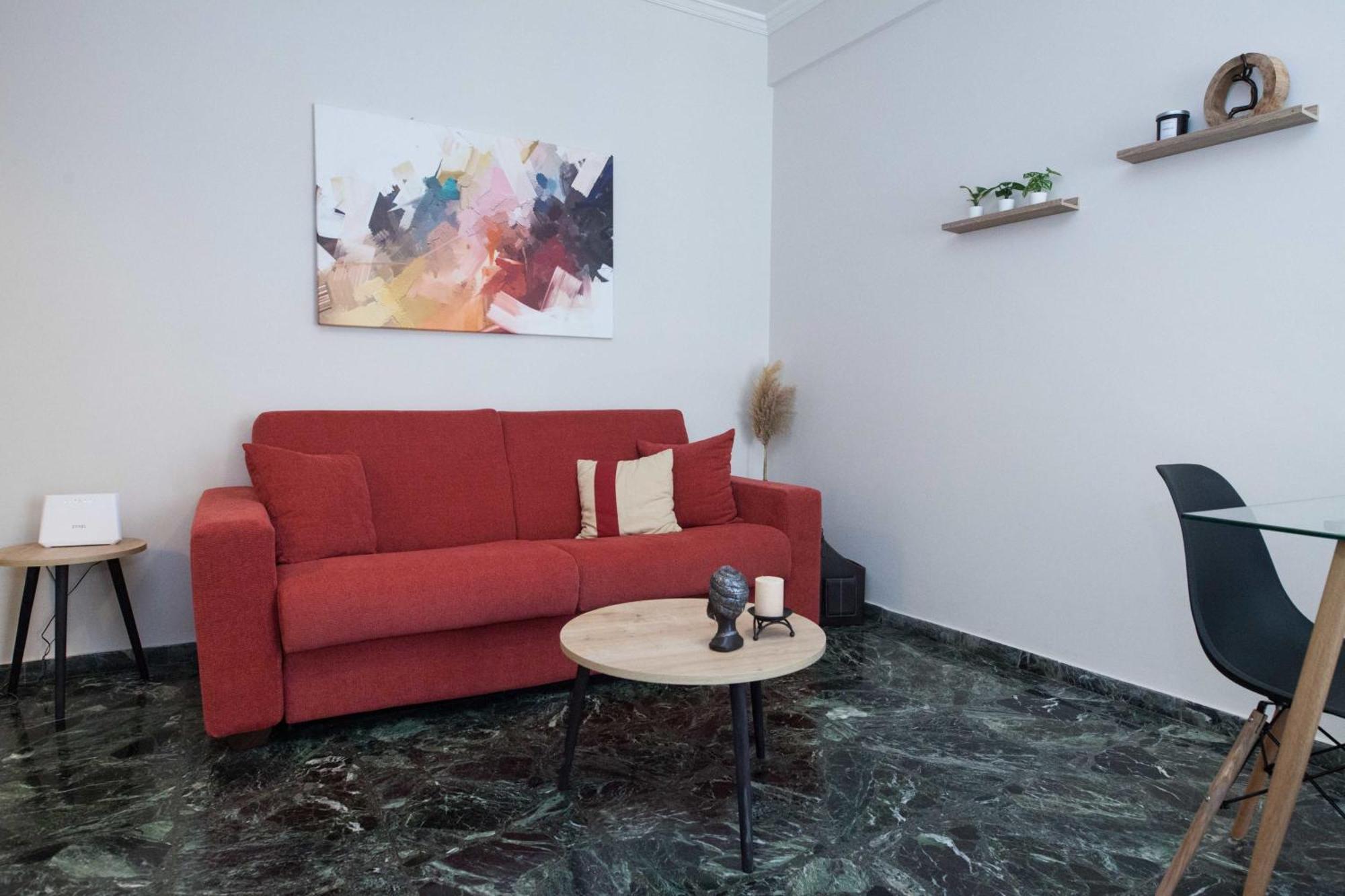 Modern 1 Bd Balcony Apt Near Metro In Kato Patisia Athén Kültér fotó